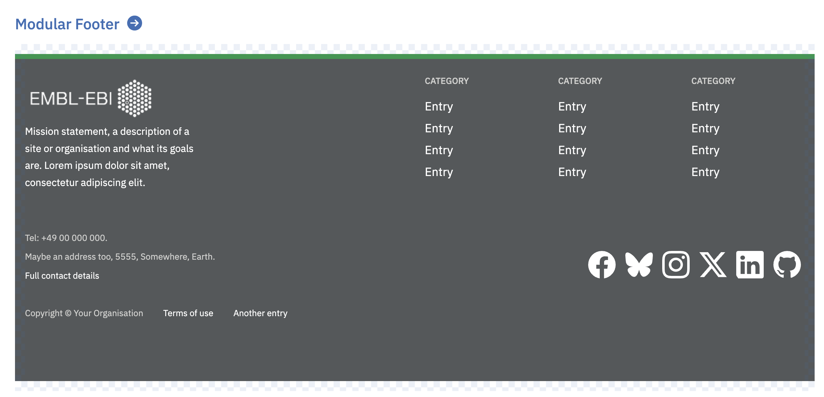 Modular footer example